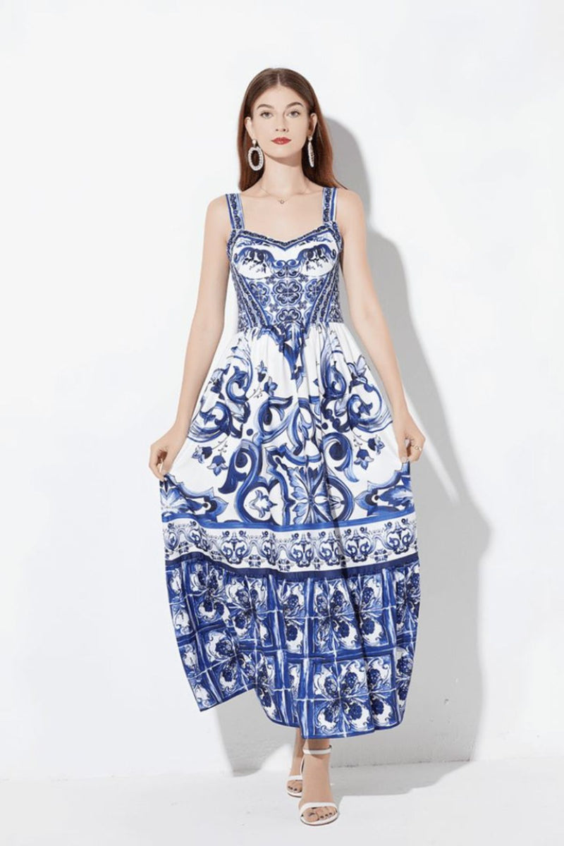Vestido Aurora Longo Estampado
