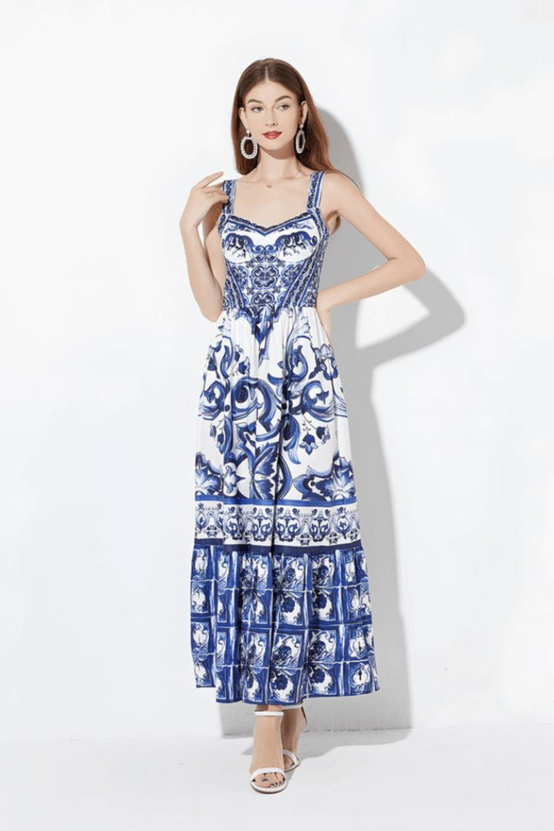 Vestido Aurora Longo Estampado