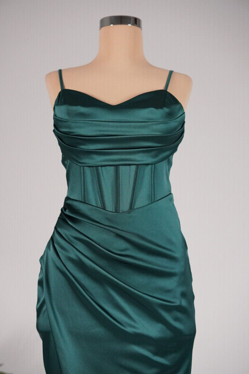 Vestido Bela Longo com Fenda – Cetim Premium e Bojo Estruturado