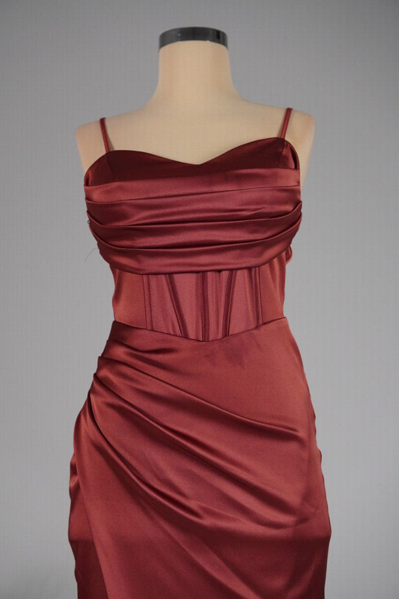 Vestido Bela Longo com Fenda – Cetim Premium e Bojo Estruturado