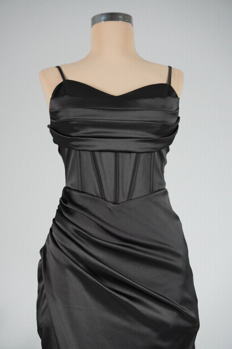 Vestido Bela Longo com Fenda – Cetim Premium e Bojo Estruturado
