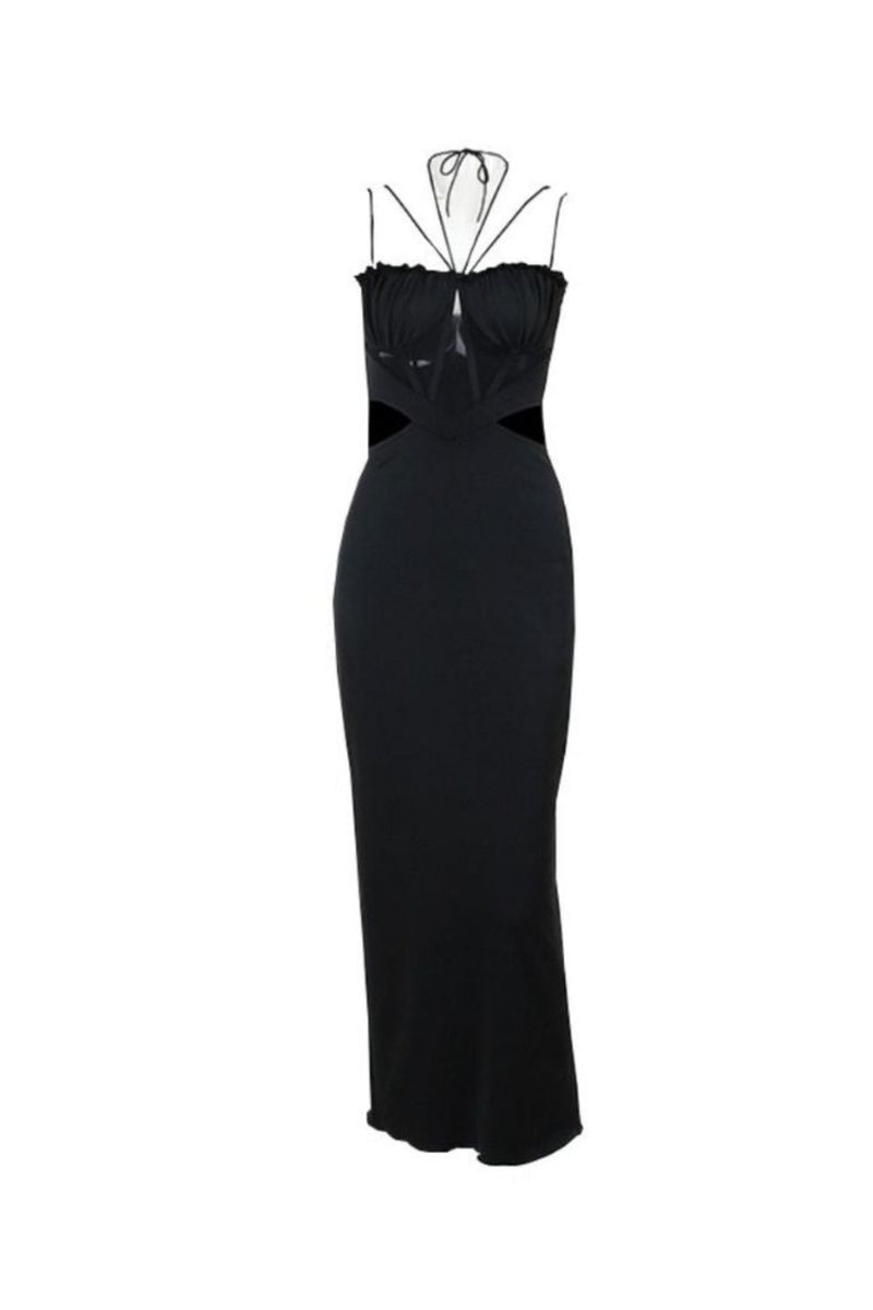 Vestido Eclipse Preto com Tule Elegante